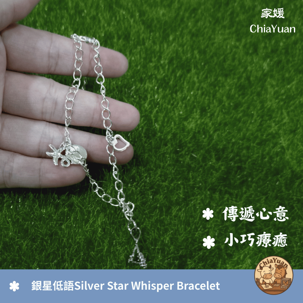 66 銀星低語Silver Star Whisper Bracelet｜用心設計の美學｜銀色星星鍊式手作手鍊｜簡約系日常配戴