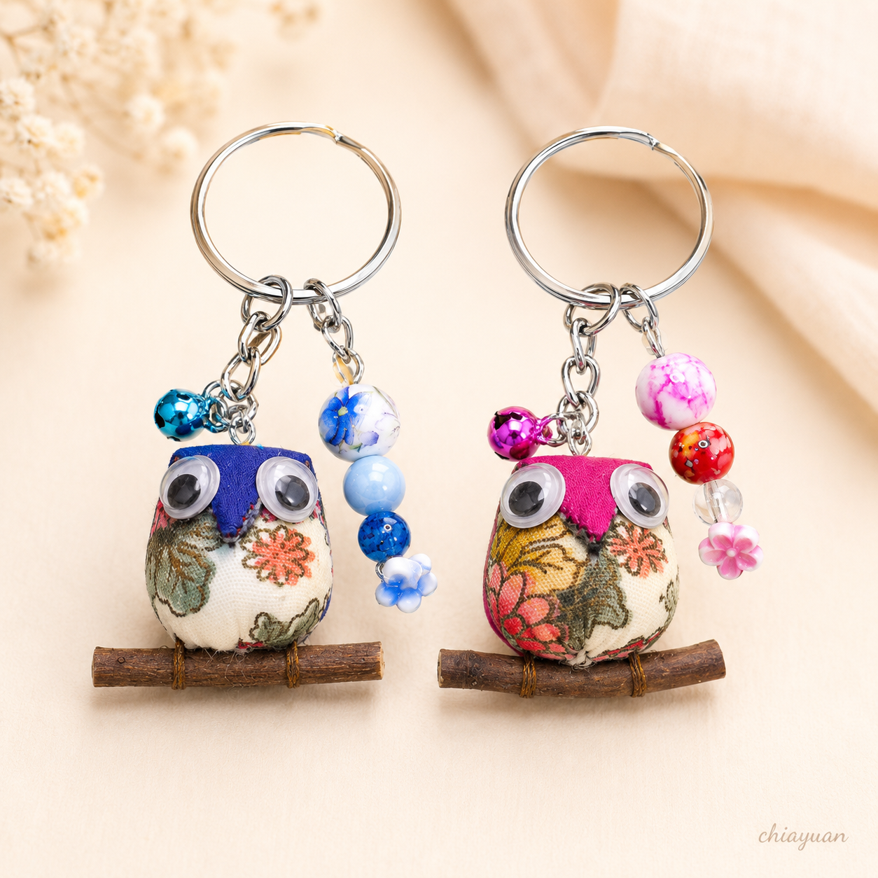 ♥︎ChiaYuan♥︎花語貓頭鷹|貓頭鷹造型| 創意鑰匙圈