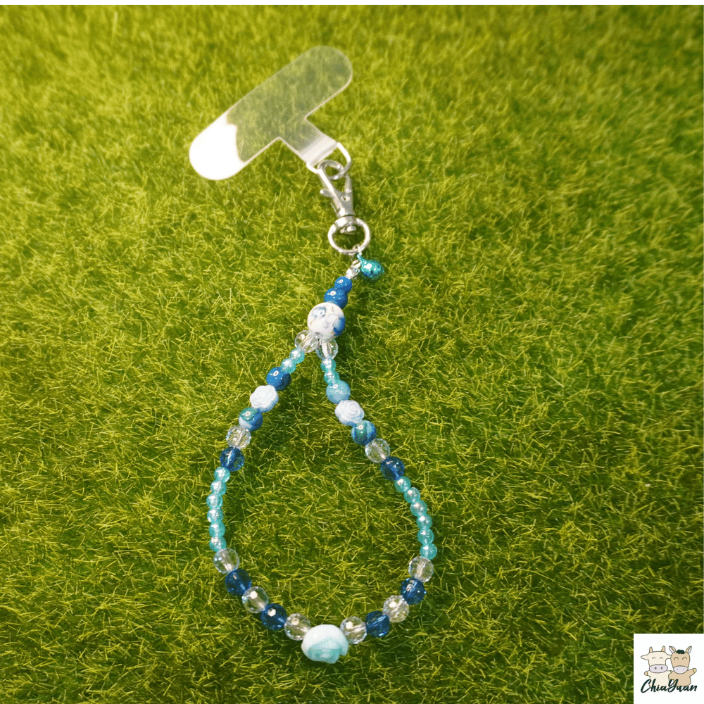 ♥︎ChiaYuan♥︎海藍花徑|創意手機掛繩
