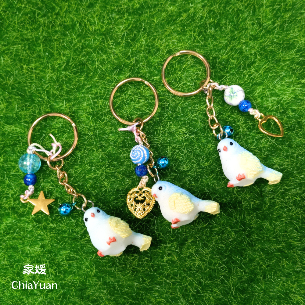 ♥︎ChiaYuan♥︎藍色鳥創意鑰匙圈