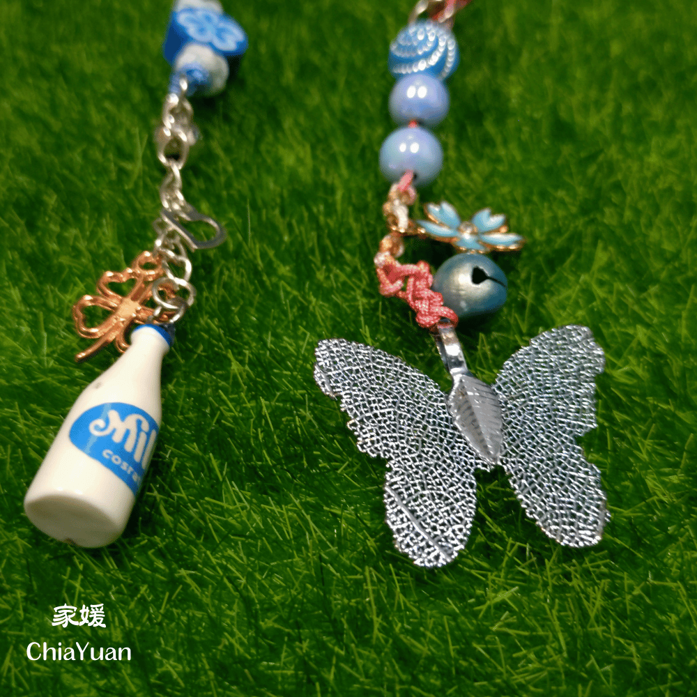 ♥︎ChiaYuan♥︎蝴蝶牛奶創意吊飾