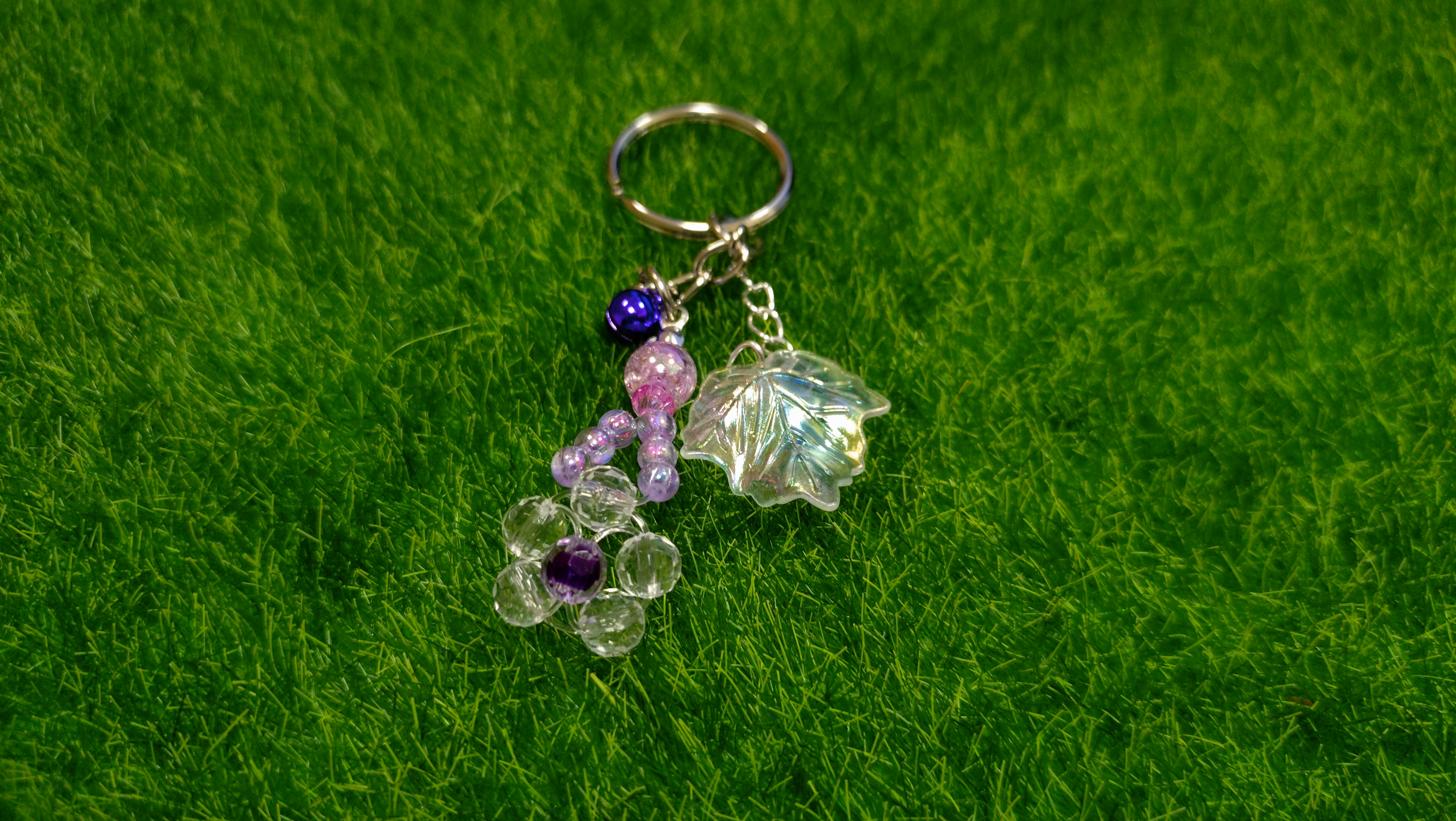 ♥︎ChiaYuan♥︎紫花亮葉鑰匙圈